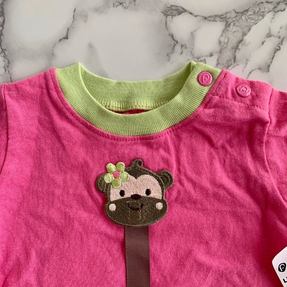 PLEASE MUM Little Monkey Soother Snappie Onesie SIZE 0-3m - NWT - Picture 3 of 6